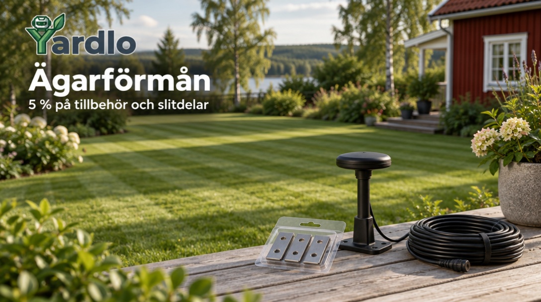 Ägarförmån – 5 % på tillbehör för dig som äger en Yarbo eller Nortec